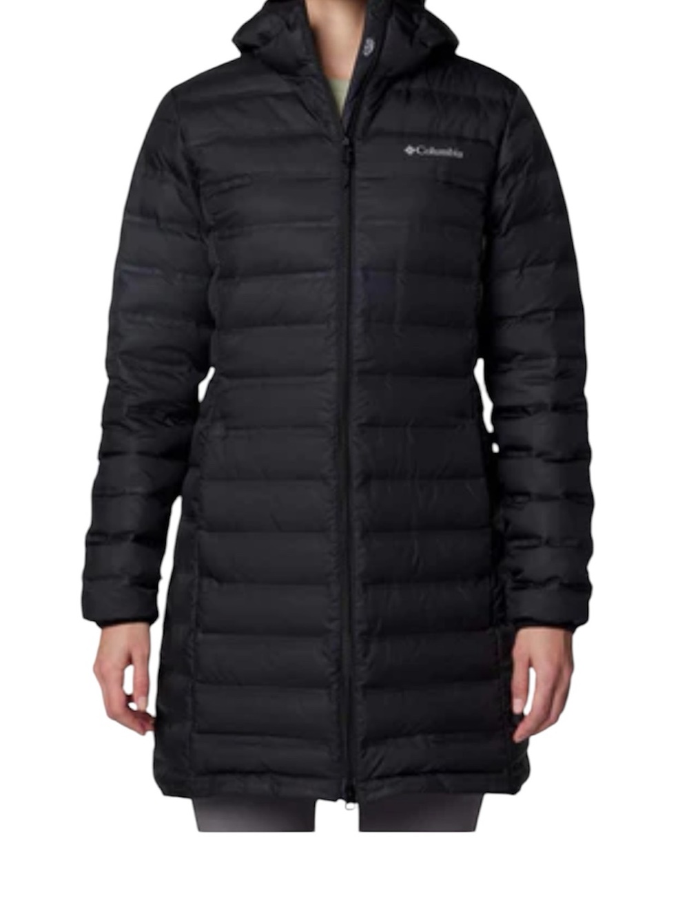 Columbia Lake ll Women's down  Black Long Hooded Puffer Coat